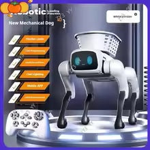🐶 Robot Pies Leo 2026 AI Sterowany Pilotem 2.4G | Programowalny | Efekty Świetlne i Dźwiękowe | Koszyk | Interaktywna Zabawka dla Dzieci