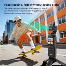 📸 Kamera Sportowa OURLIFE 4K WiFi z Gimbalem 330° – 64 MP, Ekran Dotykowy 1,72"