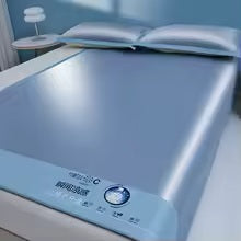 ❄️ Chłodząca Mata na Łóżko Ice Silk z Włóknami Węglowymi + Poszewki na Poduszki | Letnia Nakładka na Materac