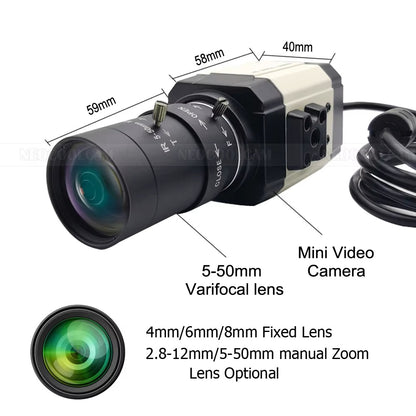 📷 NEOCoolcam Kamera USB 4MP HD 2560×1440 30FPS UVC | Obiektyw Zmiennoogniskowy 2.8–12 mm / 5–50 mm