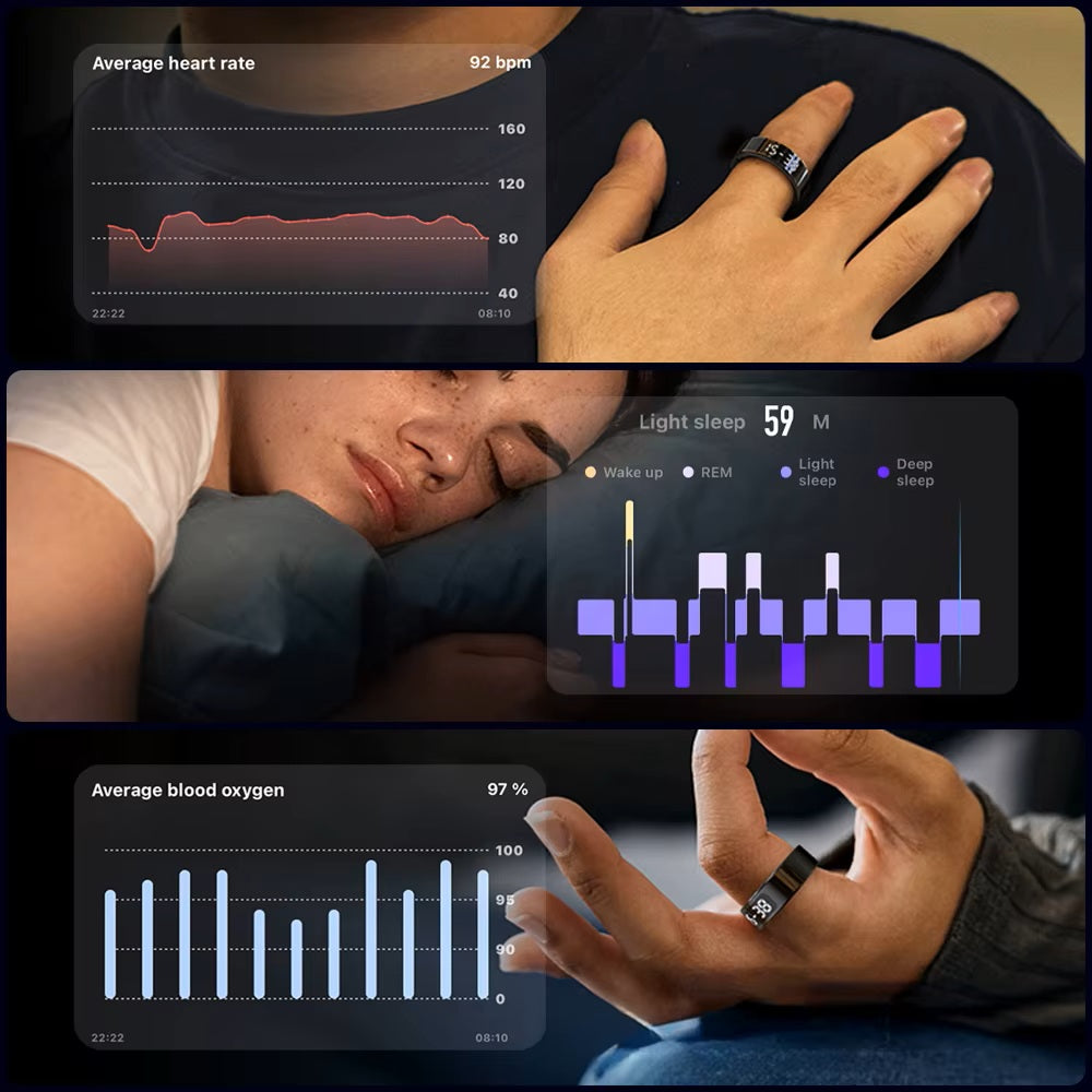 💎 COLMI R12 Smart Ring – Inteligentny Pierścień Zdrowia dla Kobiet i Mężczyzn, Monitor Snu, Tętna i Aktywności, Elegancki Design Premium