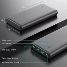 🔋⚡ Powerbank 20 000 mAh 18 W PD | USB-C 🔌 | 4 Wyjścia + 2 Wejścia | 💡 Lampka LED | Szybkie Ładowanie 🚀 | Power Bank do Telefonu i Podróży ✈️📱