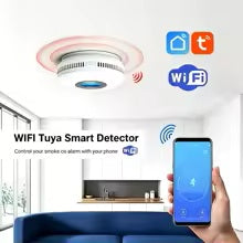 🚨 Inteligentny Czujnik Dymu i Czadu CO CCEsafety WiFi Tuya 2w1 – Detektor Pożaru i Tlenku Węgla, Sensor 10 Lat, Alarm 85 dB, Do Domu, Kominka i Kotłowni