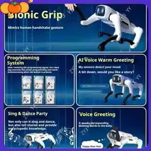 🐶 Robot Pies Leo 2026 AI Sterowany Pilotem 2.4G | Programowalny | Efekty Świetlne i Dźwiękowe | Koszyk | Interaktywna Zabawka dla Dzieci