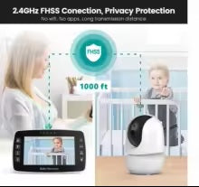 👶📹 Bezprzewodowa Niania Elektroniczna MBOSS 4,3” – Kamera z Ekranem IPS, Widzeniem Nocnym, Interkomem, PTZ i Monitoringiem Temperatury 🌙🌡️ | Daleki Zasięg