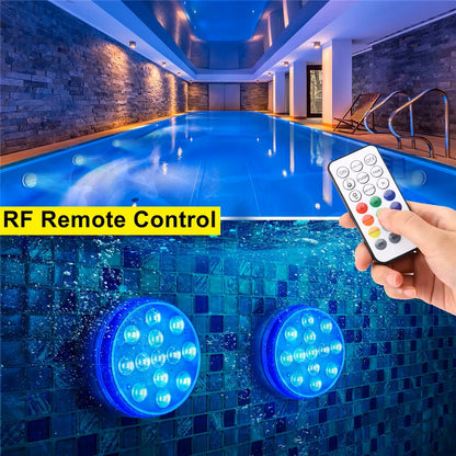 🏊‍♂️💦 Podwodne Oświetlenie Basenu LED RGB 🌈 – Wodoodporna Lampa Zatapialna 💡 | Pilot Zdalnego Sterowania 🎛️ | Do Basenu, Fontanny i Ogrodu 🌿✨ | IP68
