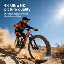 📸 Kamera Sportowa OURLIFE 4K WiFi z Gimbalem 330° – 64 MP, Ekran Dotykowy 1,72"