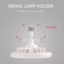 Wentylator sufitowy 3w1 z pilotem, lampa E27, obrotowy, cichy, do salonu i sypialni