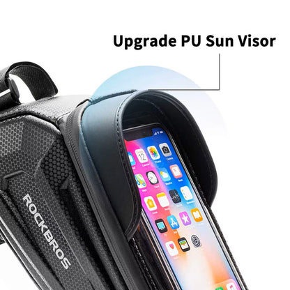 🚴‍♂️📱 ROCKBROS Torba Rowerowa na Telefon 6,5" 💦 | Wodoodporna 🚿 | Ekran Dotykowy 📲 | Na Ramę i Górną Rurę 🚲 | Praktyczne Etui na Telefon 🎒 | Akcesoria Rowerowe.