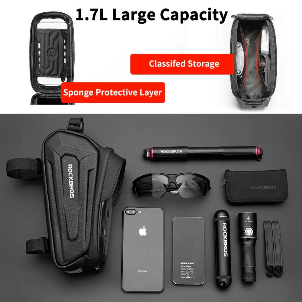 🚴‍♂️📱 ROCKBROS Torba Rowerowa na Telefon 6,5" 💦 | Wodoodporna 🚿 | Ekran Dotykowy 📲 | Na Ramę i Górną Rurę 🚲 | Praktyczne Etui na Telefon 🎒 | Akcesoria Rowerowe.