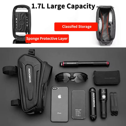 🚴‍♂️📱 ROCKBROS Torba Rowerowa na Telefon 6,5" 💦 | Wodoodporna 🚿 | Ekran Dotykowy 📲 | Na Ramę i Górną Rurę 🚲 | Praktyczne Etui na Telefon 🎒 | Akcesoria Rowerowe.