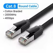 🌐 Vention Kabel Ethernet CAT8 RJ45 40 Gb/s – Pleciony Kabel LAN do PC, Routera i PS5