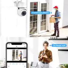 Kamera Wi-Fi 360° Full HD 1080P IP66 – Bezprzewodowy Monitoring z Widzeniem Nocnym, Wykrywaniem Ruchu i Audio 2-Way