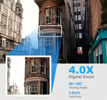 Kamera Wi-Fi 360° Full HD 1080P IP66 – Bezprzewodowy Monitoring z Widzeniem Nocnym, Wykrywaniem Ruchu i Audio 2-Way
