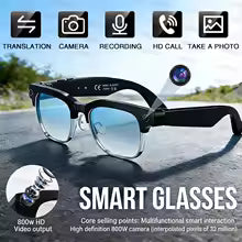 Inteligentne Okulary AI 2026 z Kamerą 8 MP 4K . Bluetooth 5.3 . Tłumacz Głosowy . Rozmowy . Okulary Przeciwsłoneczne