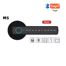 Zamek Cyfrowy RAYKUBE M5 – Inteligentny Zamek na Odcisk Palca | Aplikacja Tuya | Bluetooth | Kod PIN | Karta