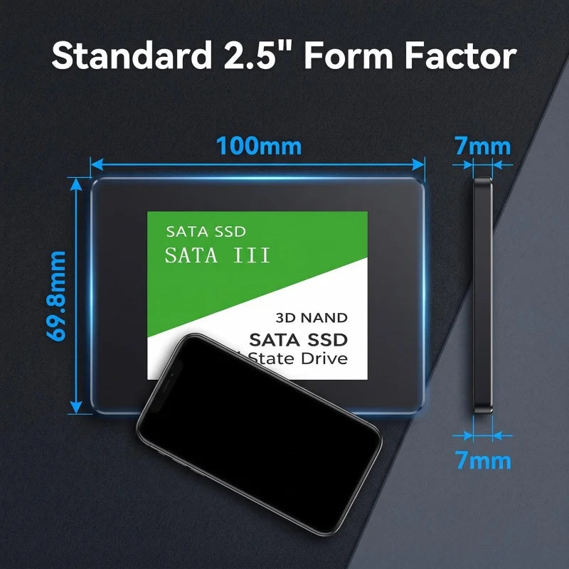💾 Dysk SSD 2,5" SATA III – 60GB–512GB – szybki dysk wewnętrzny do laptopa i PC