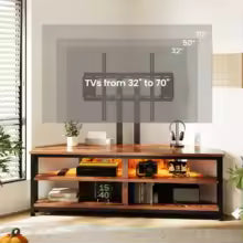 Szafka RTV Dripex z Uchwytem na Telewizor do 70" – Oświetlenie LED RGB, Półki na Konsolę i Sprzęt RTV