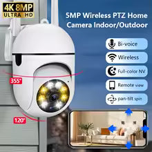 Kamera Wi-Fi 360° Full HD 1080P IP66 – Bezprzewodowy Monitoring z Widzeniem Nocnym, Wykrywaniem Ruchu i Audio 2-Way