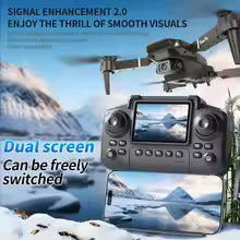 🚁 Dron E88 PRO z Podwójną Kamerą HD WiFi GPS | Składany Quadcopter RC | Do Zdjęć i Filmów | Model 2025