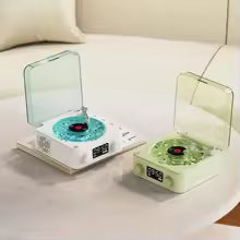 Retro Głośnik Bluetooth w Stylu Gramofonu RGB | Biały Szum | Lampka Nastrojowa LED | Dźwięk Stereo | AUX | Karta TF
