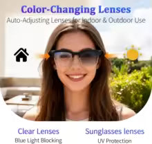 Inteligentne Okulary AI 2026 z Kamerą 8 MP 4K . Bluetooth 5.3 . Tłumacz Głosowy . Rozmowy . Okulary Przeciwsłoneczne