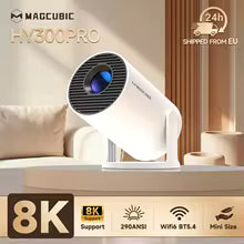 Projektor Magcubic HY300 Pro 8K Android 14 Wi-Fi 6 Bluetooth 5.4 290 ANSI HD 720P – Przenośne Kino Domowe z HDMI