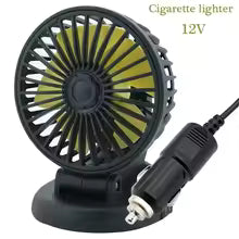 Podwójny Wentylator Samochodowy EAFC 360° – Regulowany, Cichy, USB / 12V / 24V