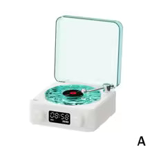Retro Głośnik Bluetooth w Stylu Gramofonu RGB | Biały Szum | Lampka Nastrojowa LED | Dźwięk Stereo | AUX | Karta TF