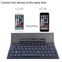 BOW Składana Klawiatura Bluetooth Bezprzewodowa do Telefonu, Tabletu i iPhone | Ładowalna | Android, iOS, Windows