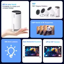 Projektor Magcubic HY300 Pro 8K Android 14 Wi-Fi 6 Bluetooth 5.4 290 ANSI HD 720P – Przenośne Kino Domowe z HDMI