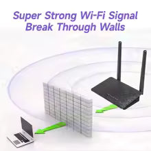 Router Wi-Fi 300 Mb/s WD-R608UN – Mocny Zasięg, 2 Anteny 5 dBi, 4 Porty LAN, Tryb Repeater, AP i Router do Domu oraz Biura