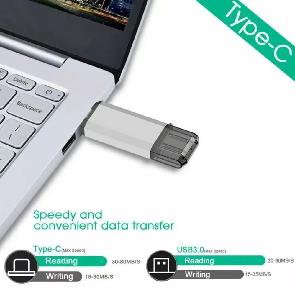 🔌 Pendrive US🔌 Pendrive USB 3.0 OTG 2w1 USB-A + USB-C – 1TB, 2TB, 8TB, 16TB – 3 koloryB 3.0 OTG 2w1 USB-A + USB-C – 1TB, 2TB, 8TB, 16TB – 3 kolory