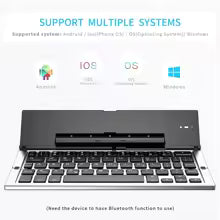 BOW Składana Klawiatura Bluetooth Bezprzewodowa do Telefonu, Tabletu i iPhone | Ładowalna | Android, iOS, Windows