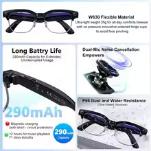 Inteligentne Okulary AI 2026 z Kamerą 8 MP 4K . Bluetooth 5.3 . Tłumacz Głosowy . Rozmowy . Okulary Przeciwsłoneczne