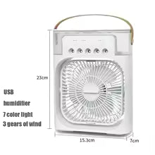 Wentylator Nawilżający 3w1 Klimatyzator Powietrza USB | Chłodzenie z Mgiełką | 3 Tryby | 600 ml | LED | Do Domu i Biura