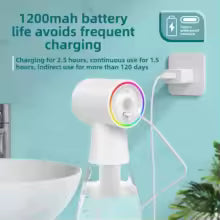 Elektryczny Spieniacz do Piany 650 ml USB-C – Bezprzewodowy Pistolet do Detergentów, Szamponu i Mydła
