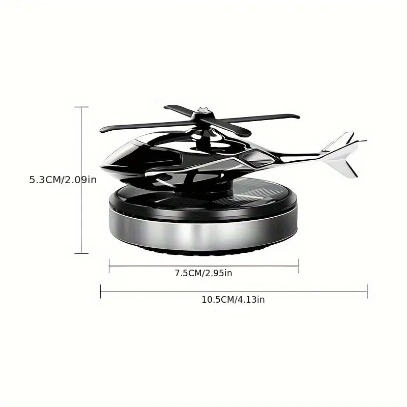 Solarny Odświeżacz Powietrza do Samochodu – Helikopter z Obracającym się Śmigłem, Dyfuzor Zapachowy