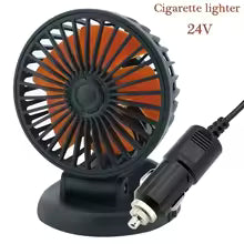Podwójny Wentylator Samochodowy EAFC 360° – Regulowany, Cichy, USB / 12V / 24V