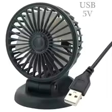 Podwójny Wentylator Samochodowy EAFC 360° – Regulowany, Cichy, USB / 12V / 24V