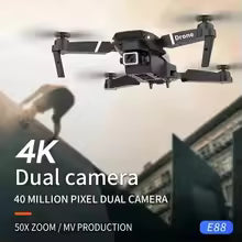 🚁 Dron E88 PRO z Podwójną Kamerą HD WiFi GPS | Składany Quadcopter RC | Do Zdjęć i Filmów | Model 2025